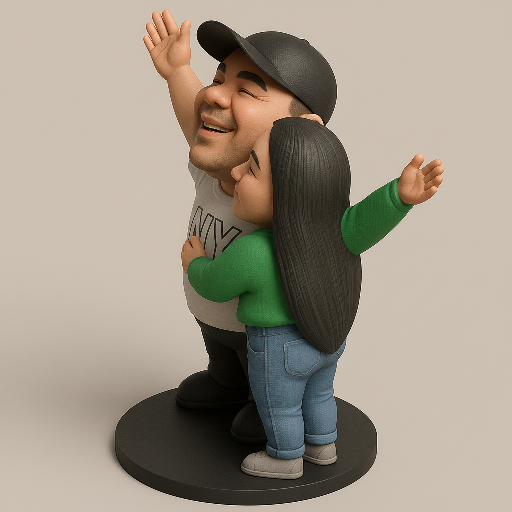 face anatomy 3d model-create 3d face model from photo_Heartwarming Couple Figurine