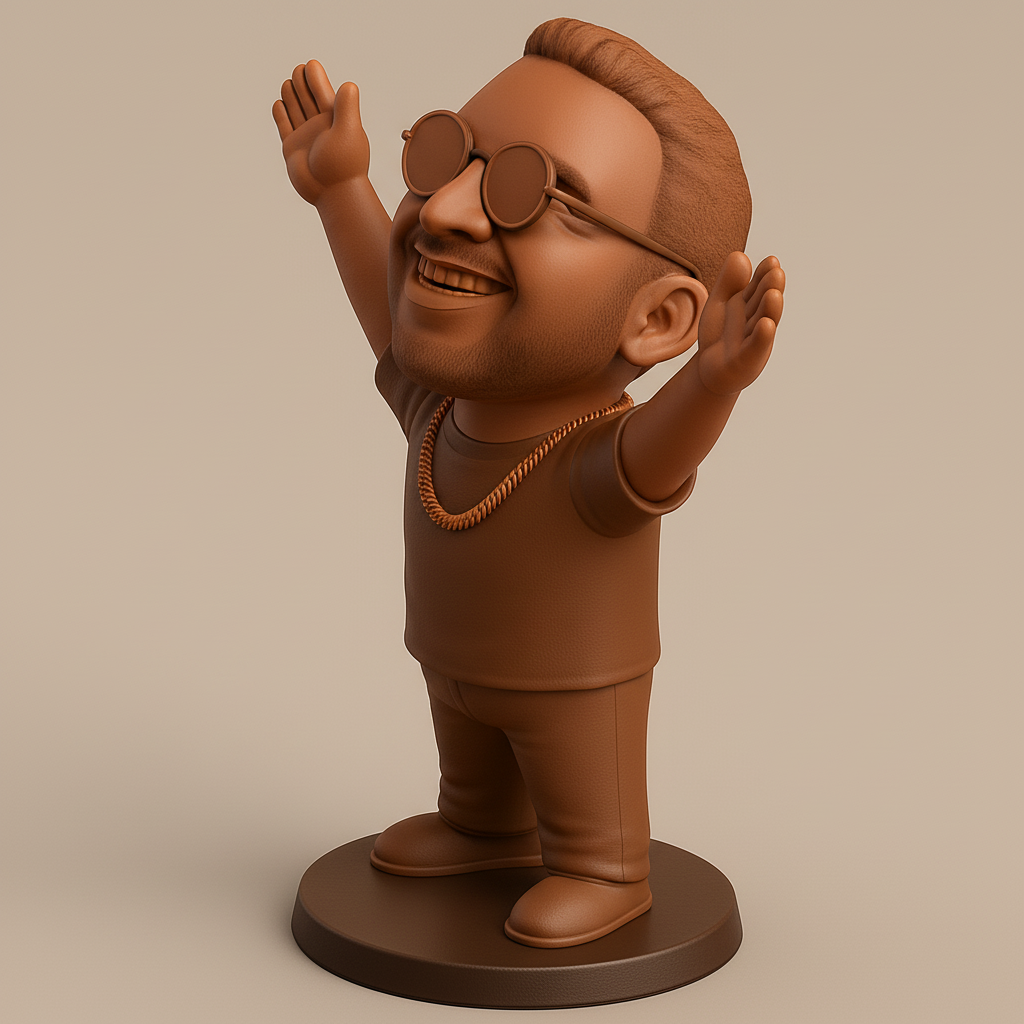 silhouette 3d printer maker-3d portrait printing_Positive Vibes Figurine: Your Desktop Cheerleader