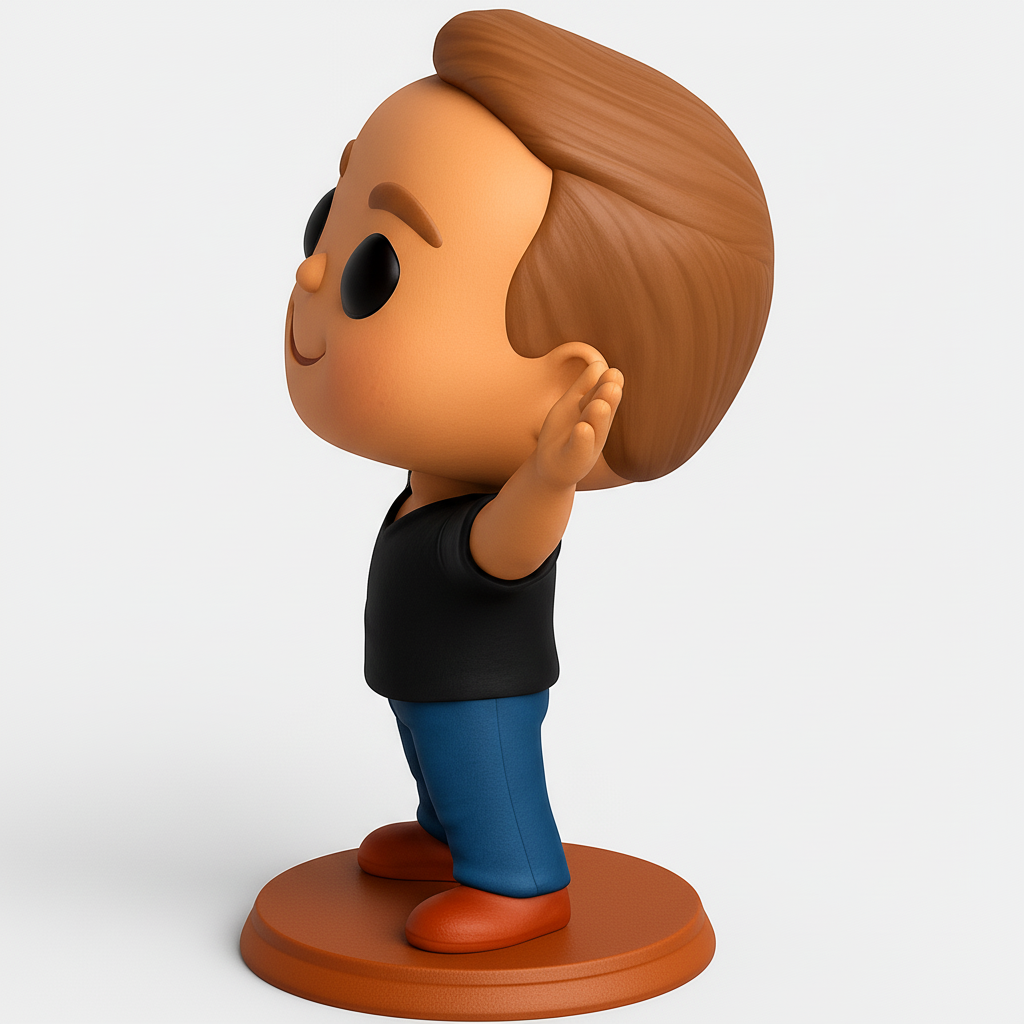 face anatomy 3d model-create 3d face model from photo_Friendly Chibi Collectible Figure - Instant Happin