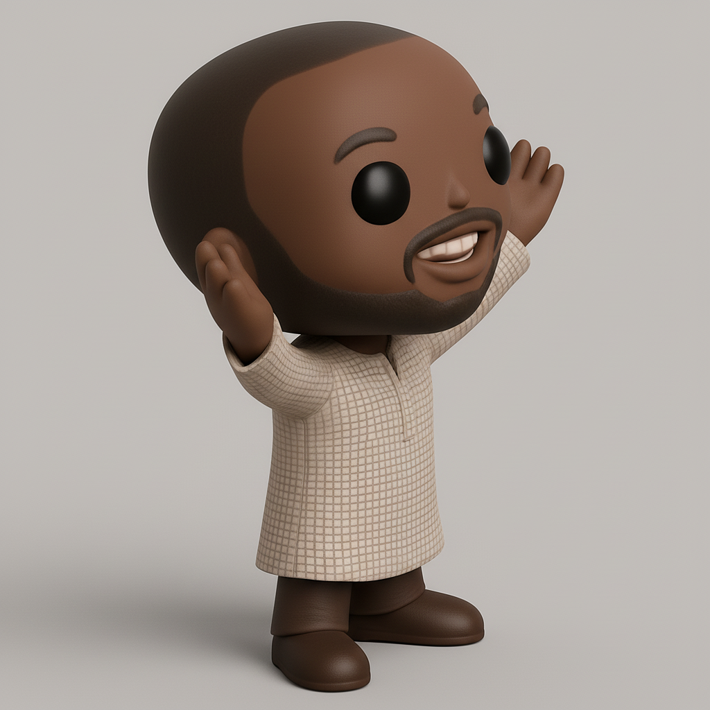 face to 3d model ai-3D portrait printing from photo_Joyful Stylized Figure - Funko Pop Style 3D Print