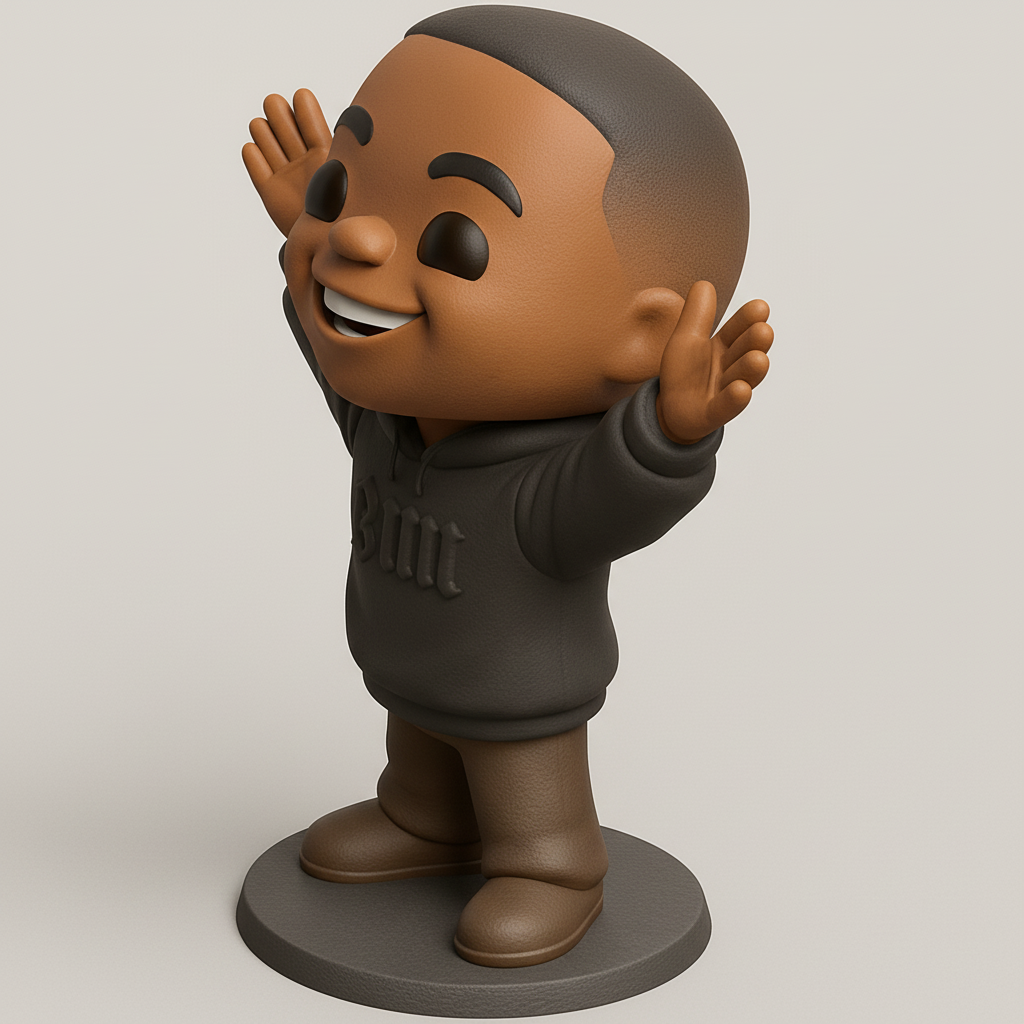 face anatomy 3d model-create 3d face model from photo_Joyful 'BMll' Hoodie Figurine - Your Printable Desk Companion