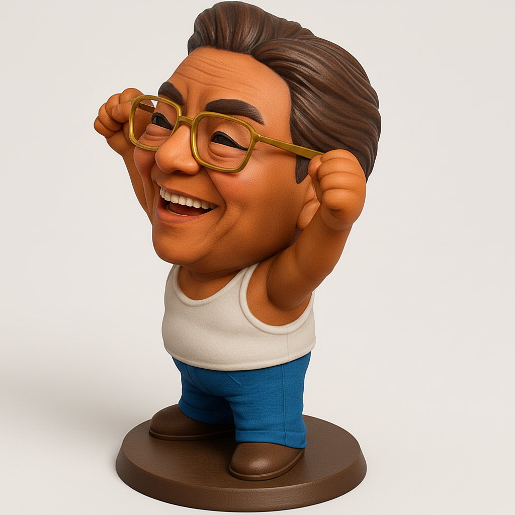 face to 3d model ai-3D portrait printing from photo_Optimistic Buddy Figurine: A Boost for Your Desk!