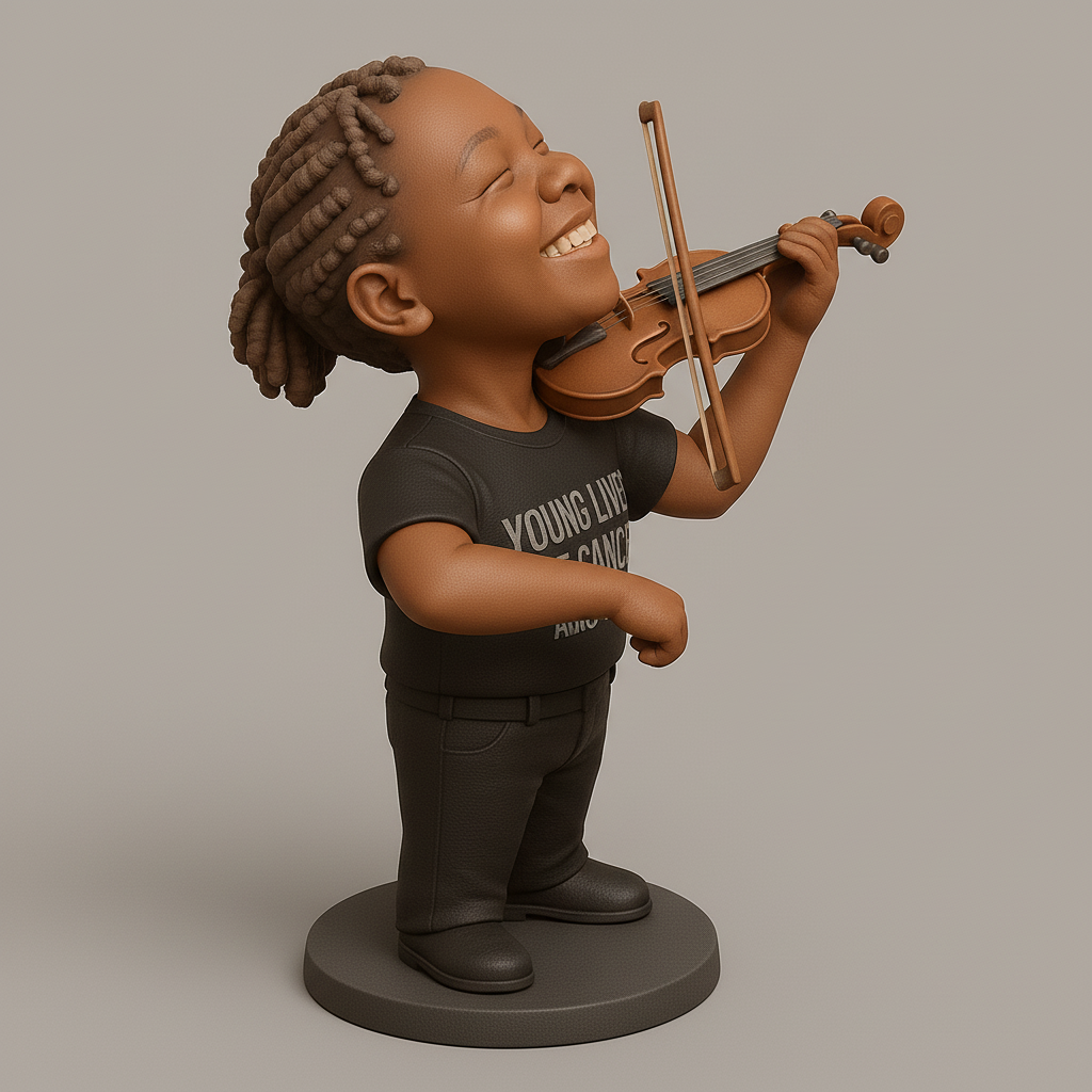 face anatomy 3d model-create 3d face model from photo_Heartwarming Young Violinist Figurine - Music & Hope