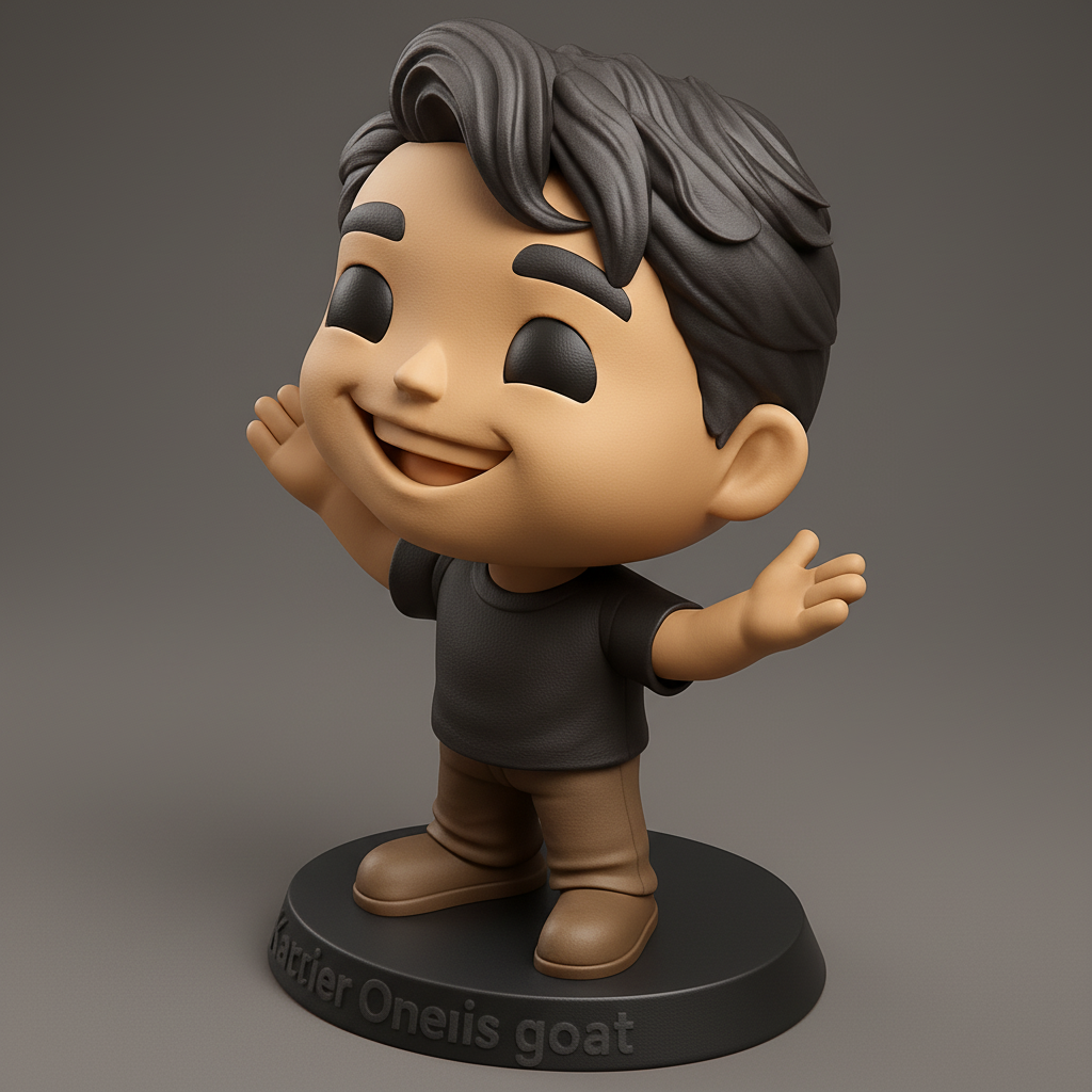 face anatomy 3d model-create 3d face model from photo_Happy Chibi Boy Figurine - Open Arms Welcome!