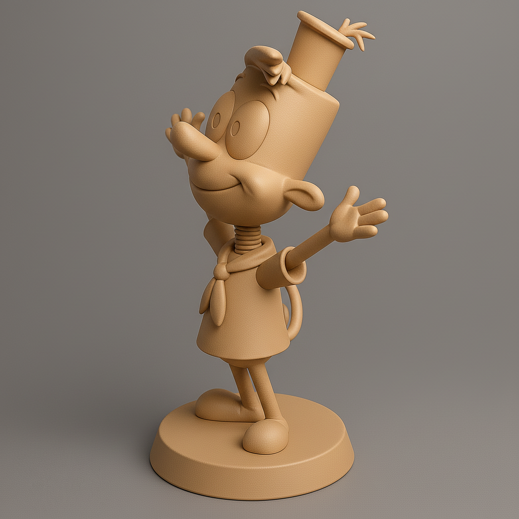 face anatomy 3d model-create 3d face model from photo_Cheerful Character Figurine