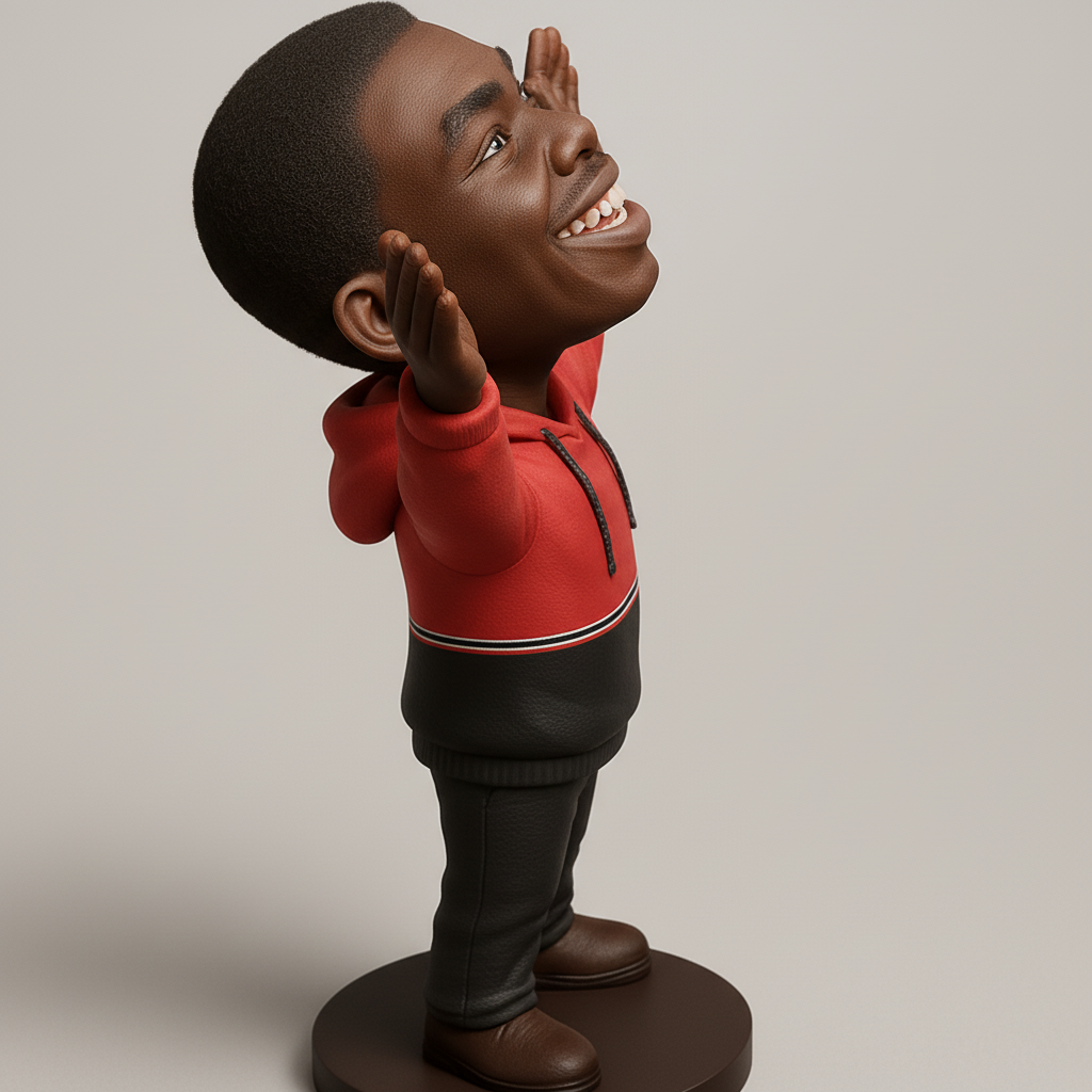 face anatomy 3d model-create 3d face model from photo_Uplifting Joy Kid Figurine: Celebrate Every Win!