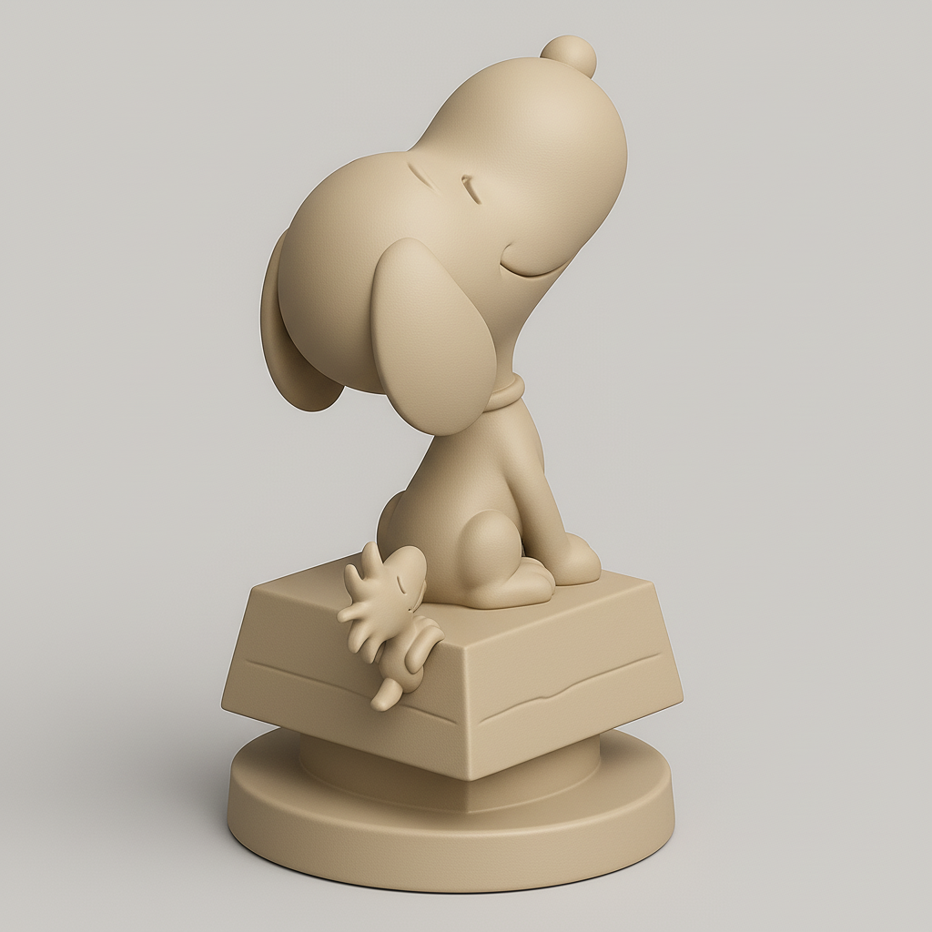 face anatomy 3d model-create 3d face model from photo_Joyful Cartoon Dog Figurine