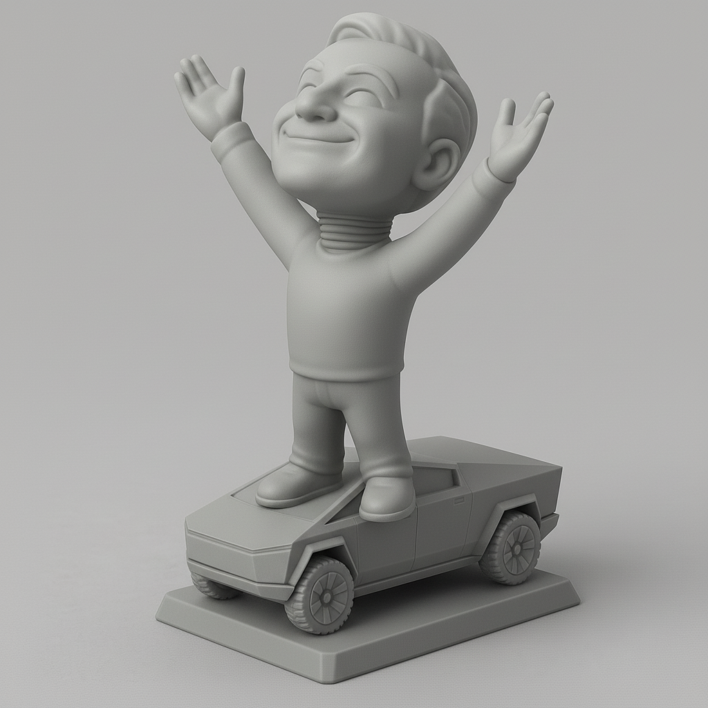 face anatomy 3d model-create 3d face model from photo_Joyful Figure on Futuristic Vehicle