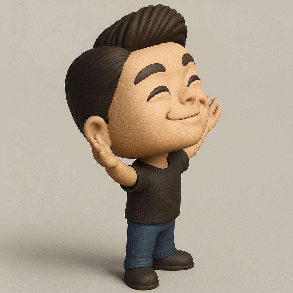 face anatomy 3d model-create 3d face model from photo_Joyful Embrace Figurine: Spread Happiness 3D Print