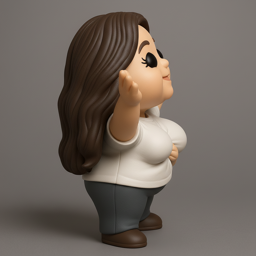 face to 3d model ai-3D portrait printing from photo_Happy Chubby Girl: Desk Buddy & Mood Booster