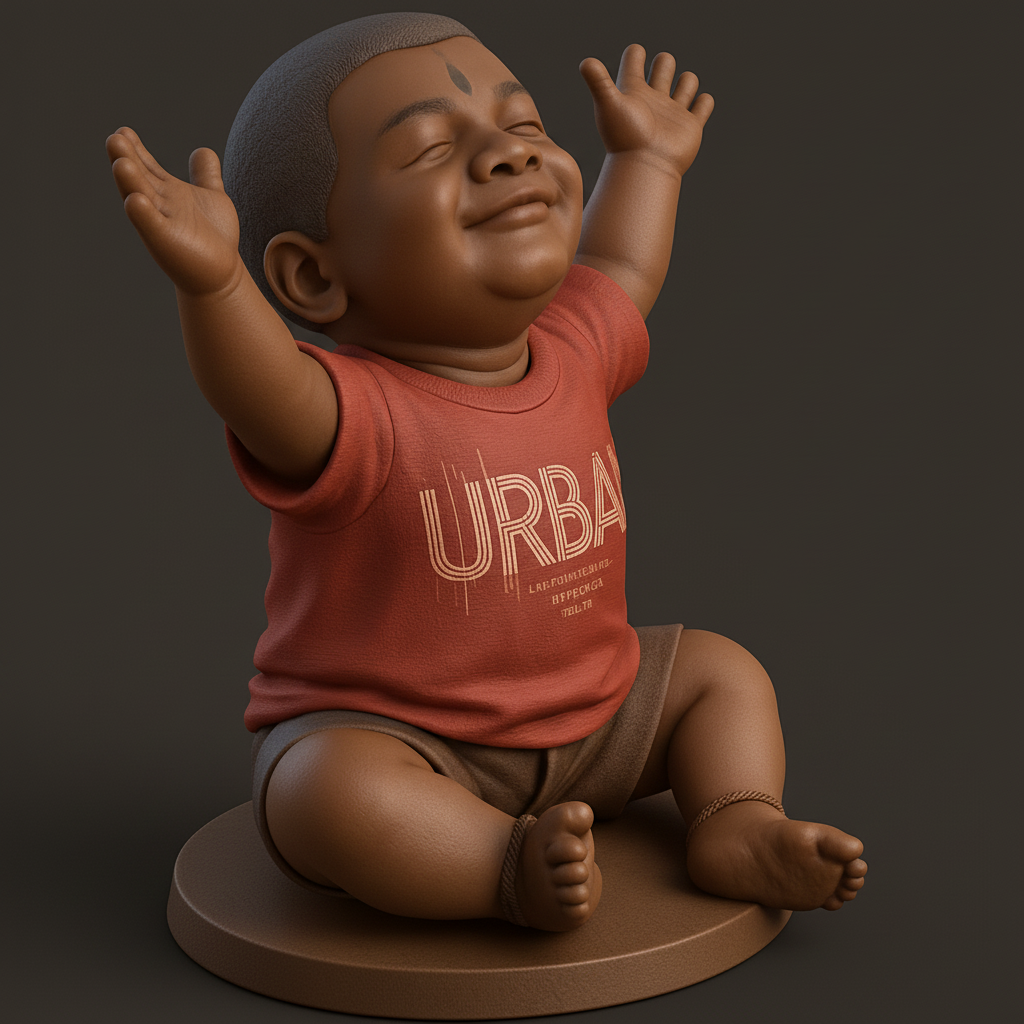 face anatomy 3d model-create 3d face model from photo_Radiant Joy Baby Figurine - Uplifting Desktop Decor