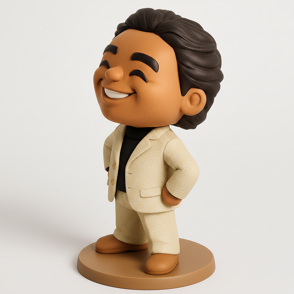 face to 3d model ai-3D portrait printing from photo_Smiling Professional Desk Buddy 3D Print