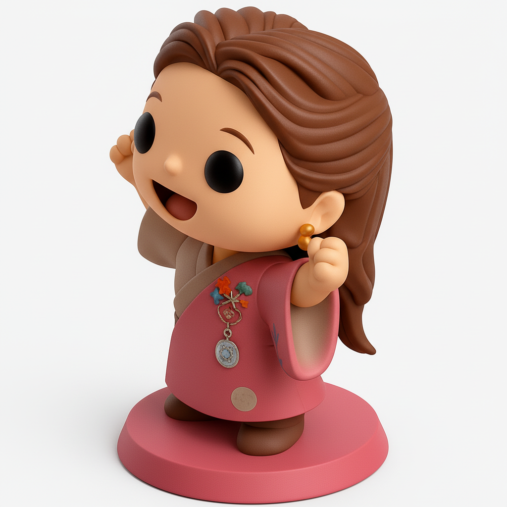 face to 3d model ai-3D portrait printing from photo_Joyful Cultural Icon Pop Figure - A Collectible Gem!