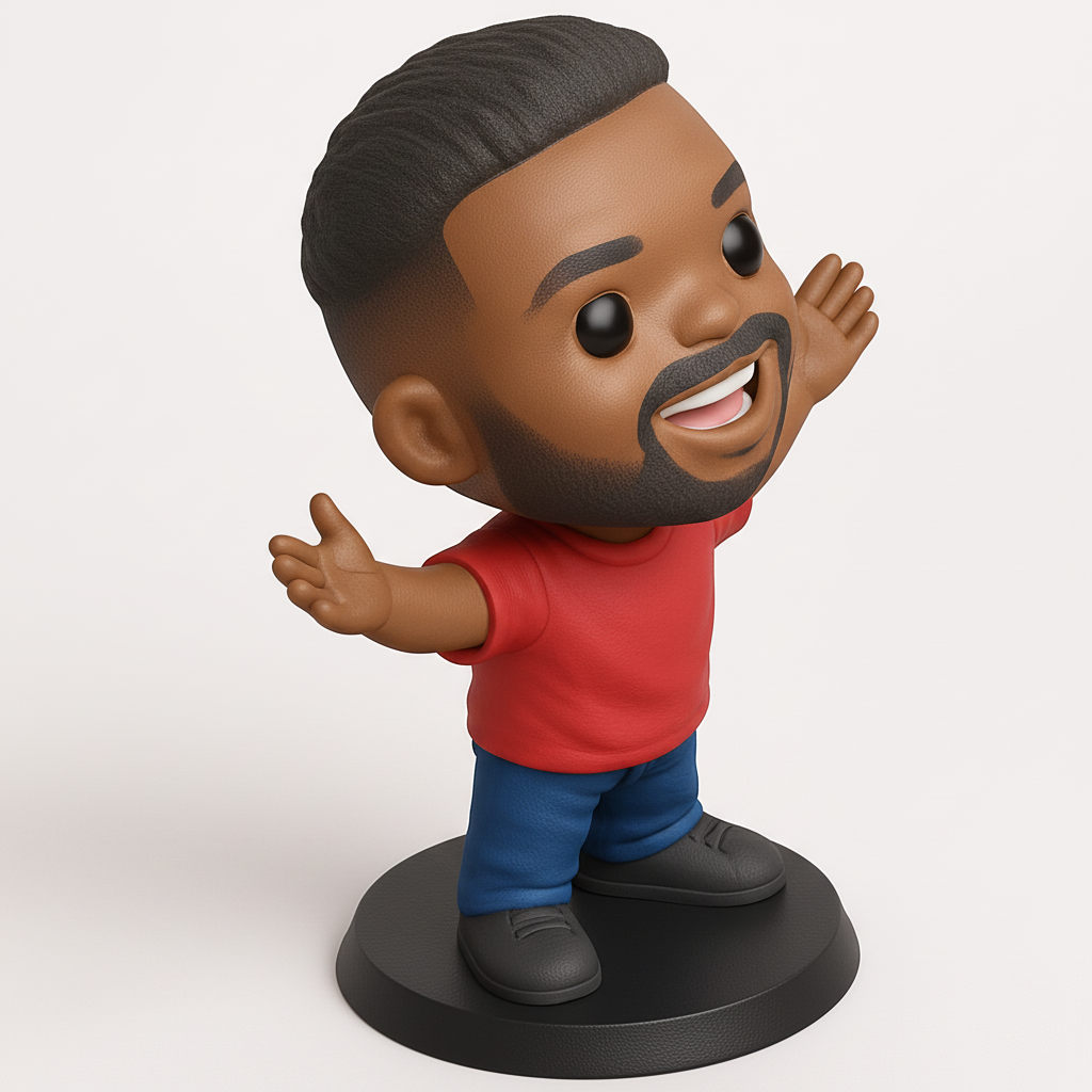 face anatomy 3d model-create 3d face model from photo_Welcoming Chibi Figure: Happy Desk Buddy & Decor