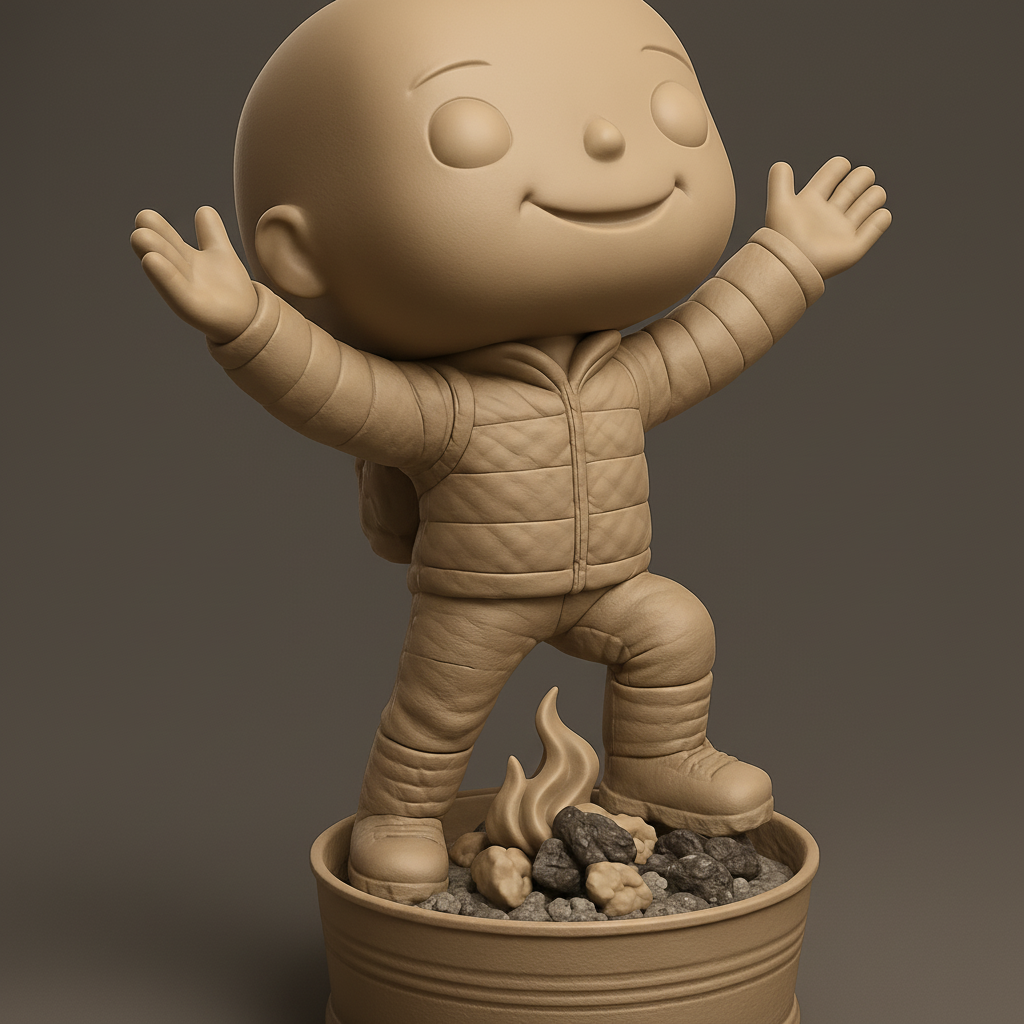 face anatomy 3d model-create 3d face model from photo_Happy Hiker Campfire Adventure Display Model