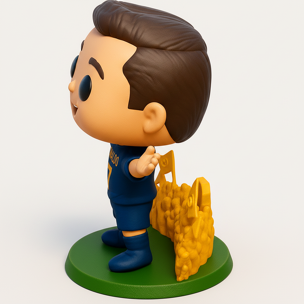 face to 3d model ai-3D portrait printing from photo_Ronaldo #7 Pop Art Collectible - Perfect for Fans!