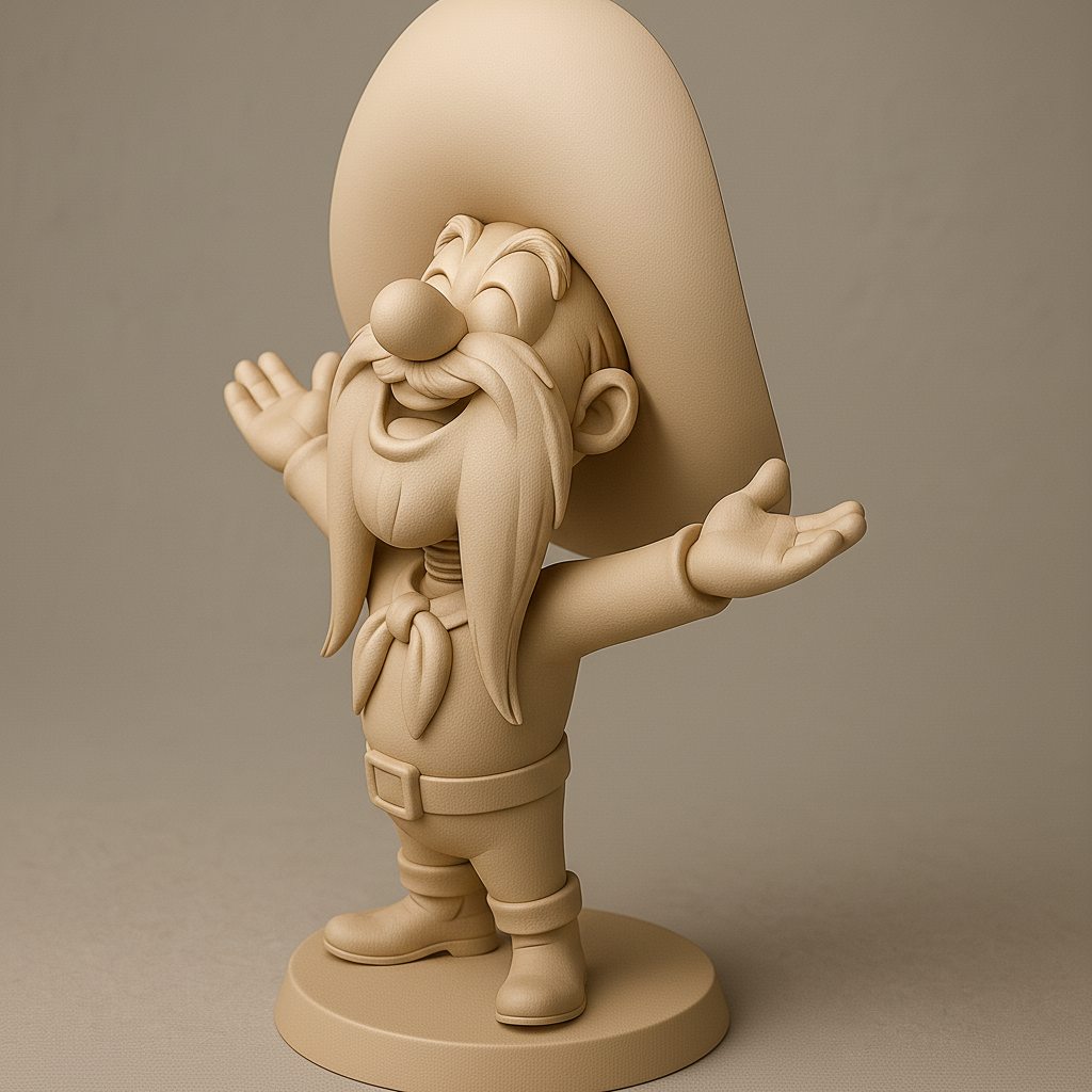 silhouette 3d printer maker-3d portrait printing_Charming Cowboy Figurine for Fun Displays