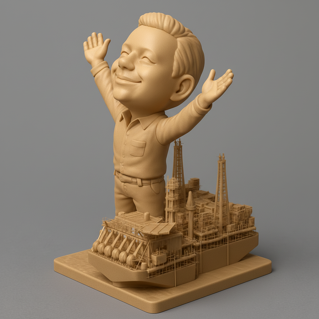 face anatomy 3d model-create 3d face model from photo_Jubilant Offshore Worker & Oil Rig Display Model