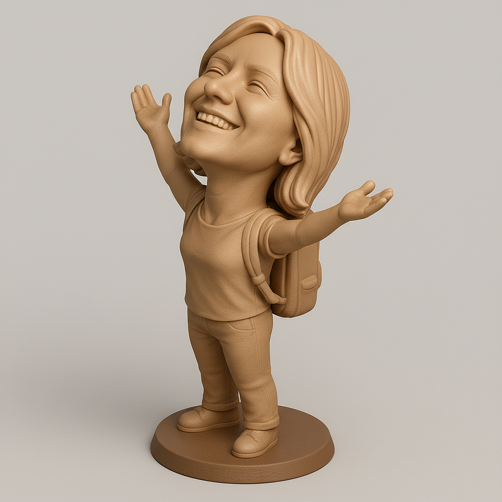 silhouette 3d printer maker-3d portrait printing_Just a girl