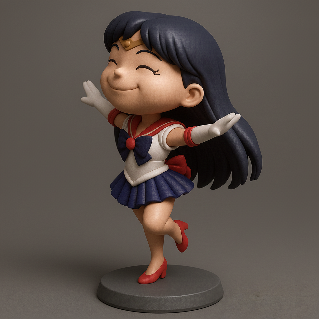 face anatomy 3d model-create 3d face model from photo_Charming 3D Sailor Scout Figurine