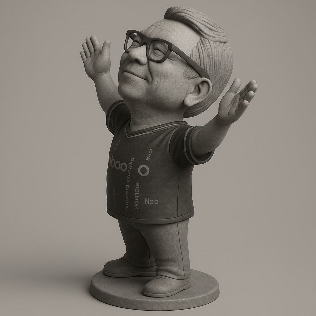 face anatomy 3d model-create 3d face model from photo_Joyful Soccer Fan Figurine