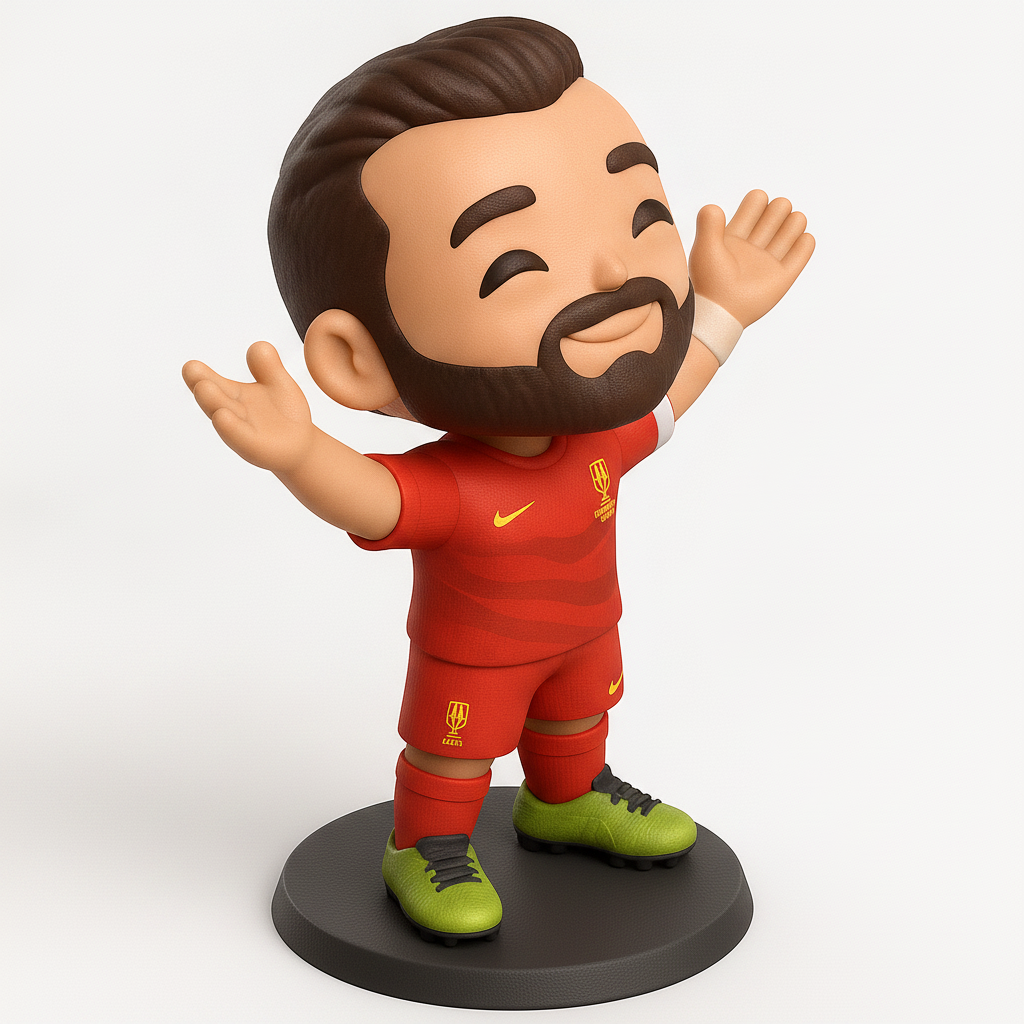 face to 3d model ai-3D portrait printing from photo_Chibi Football Star: Celebrate Every Goal!