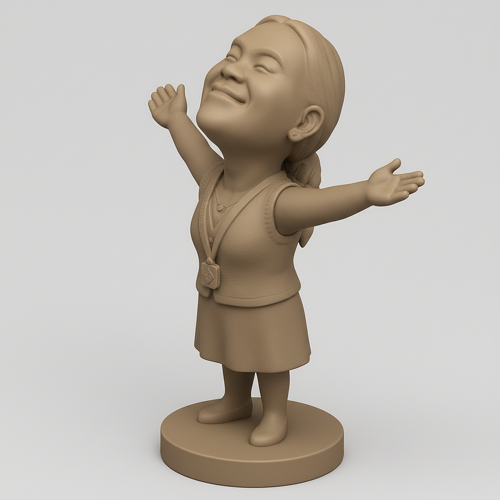 face anatomy 3d model-create 3d face model from photo_Joyful Celebratory Figure