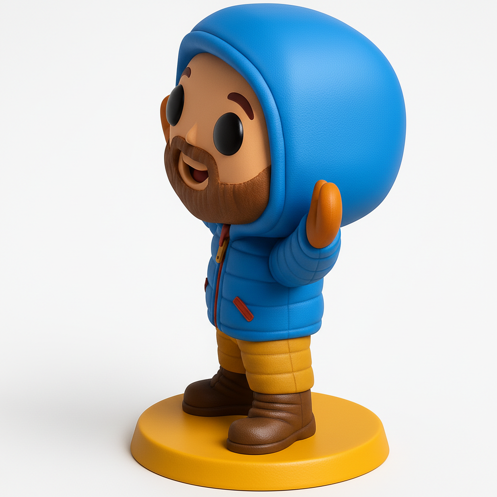 face anatomy 3d model-create 3d face model from photo_Cozy Winter Wanderer Funko Style Figure