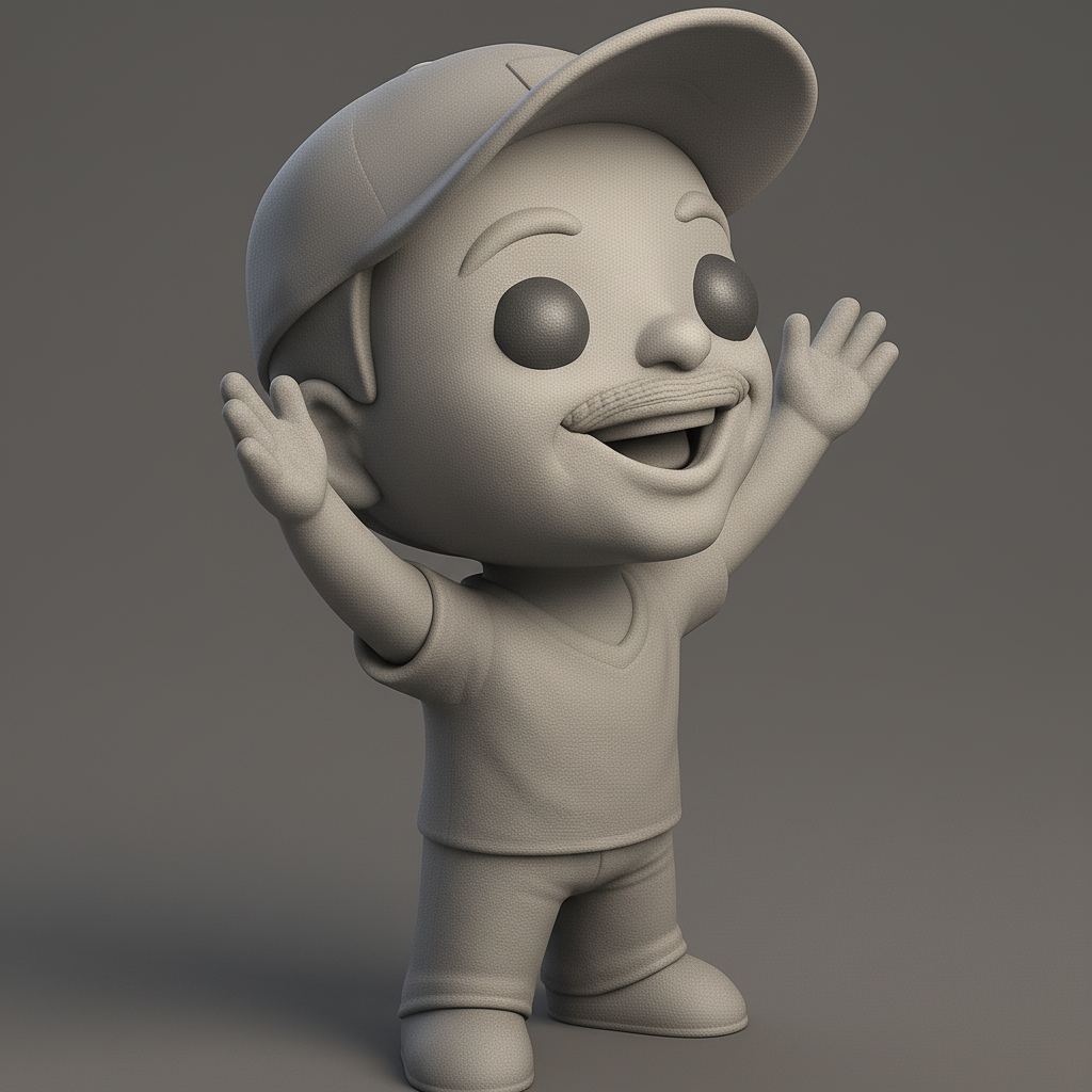 face to 3d model ai-3D portrait printing from photo_Expressive Chibi Joy - Your Next Fun 3D Print!