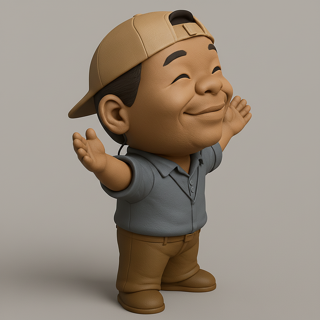 face anatomy 3d model-create 3d face model from photo_Print a Smile: Joyful Chibi Boy Hug Figurine