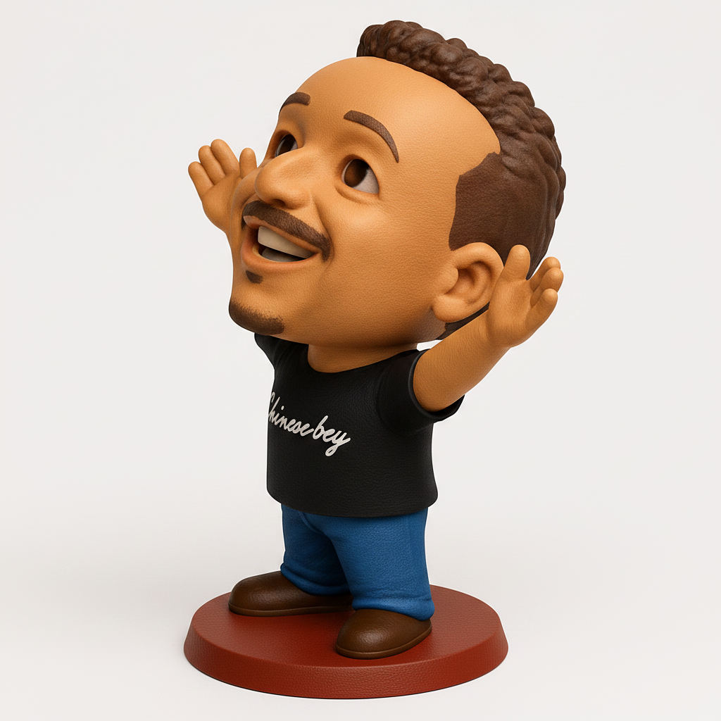 face anatomy 3d model-create 3d face model from photo_Joyful "Chinese boy" Tee Bobblehead Desk Pal