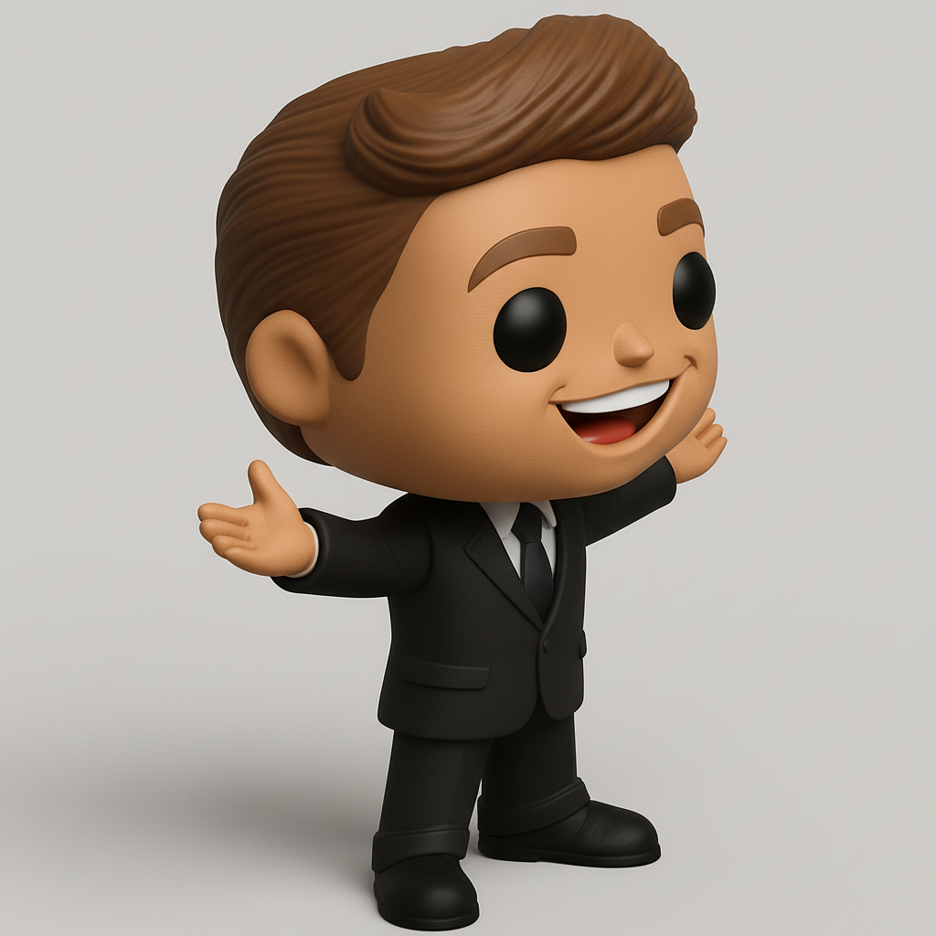face to 3d model ai-3D portrait printing from photo_Smiling Businessman Funko Style - Print Your Desk Buddy!