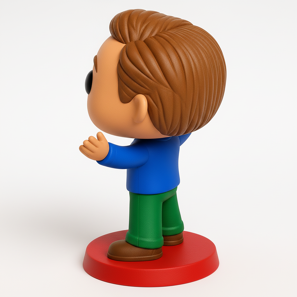 face anatomy 3d model-create 3d face model from photo_Welcoming Cartoon Boy Figurine - Funko Style Print