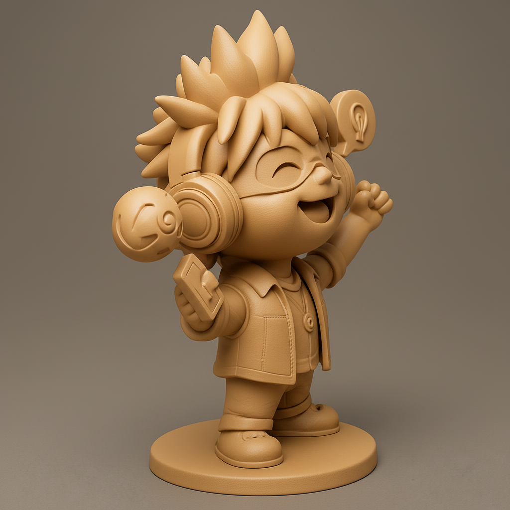 face anatomy 3d model-create 3d face model from photo_Idea Kid Chibi: Joyful Tech & Inspiration Figurine