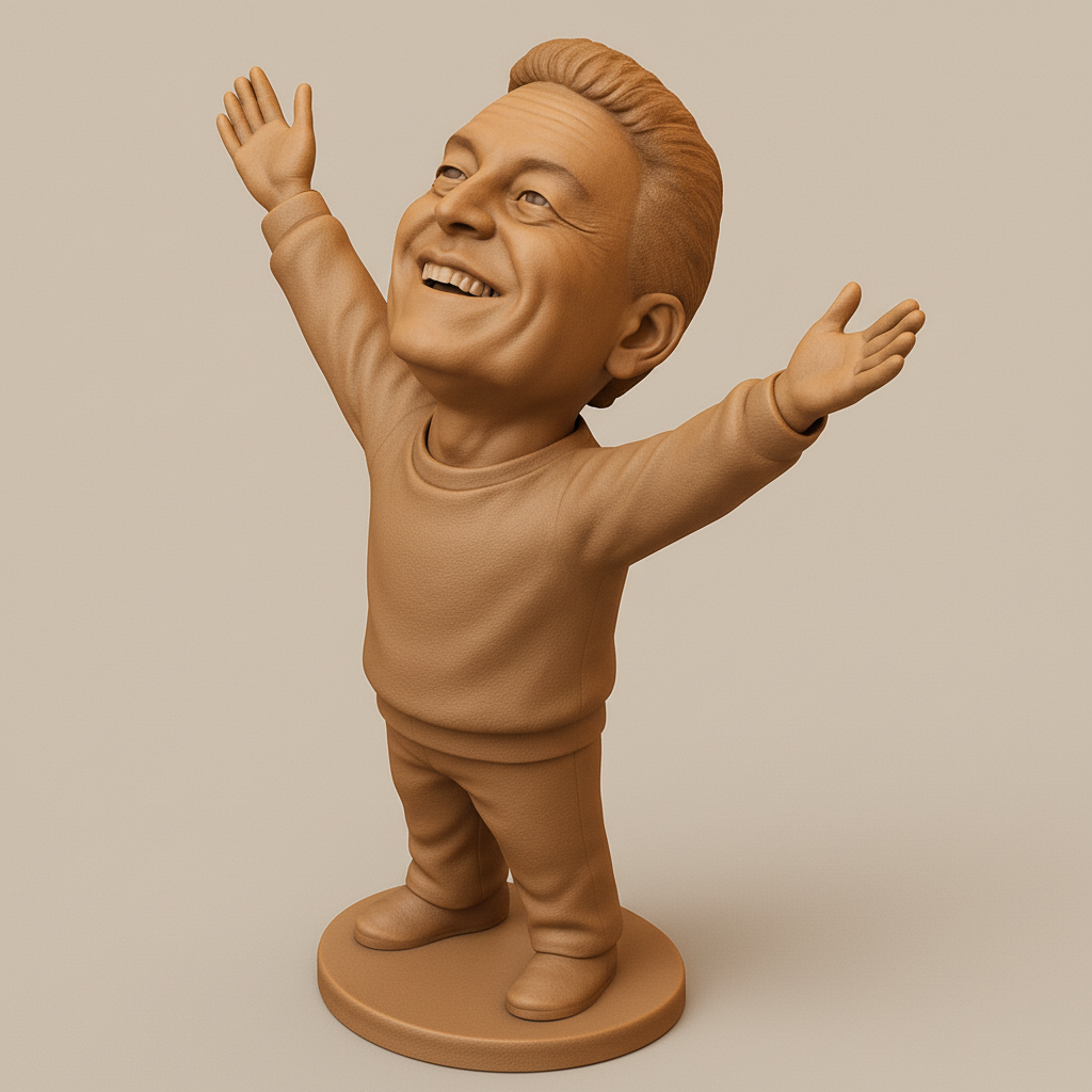 face anatomy 3d model-create 3d face model from photo_Uplifting Joyful Bobblehead Figurine