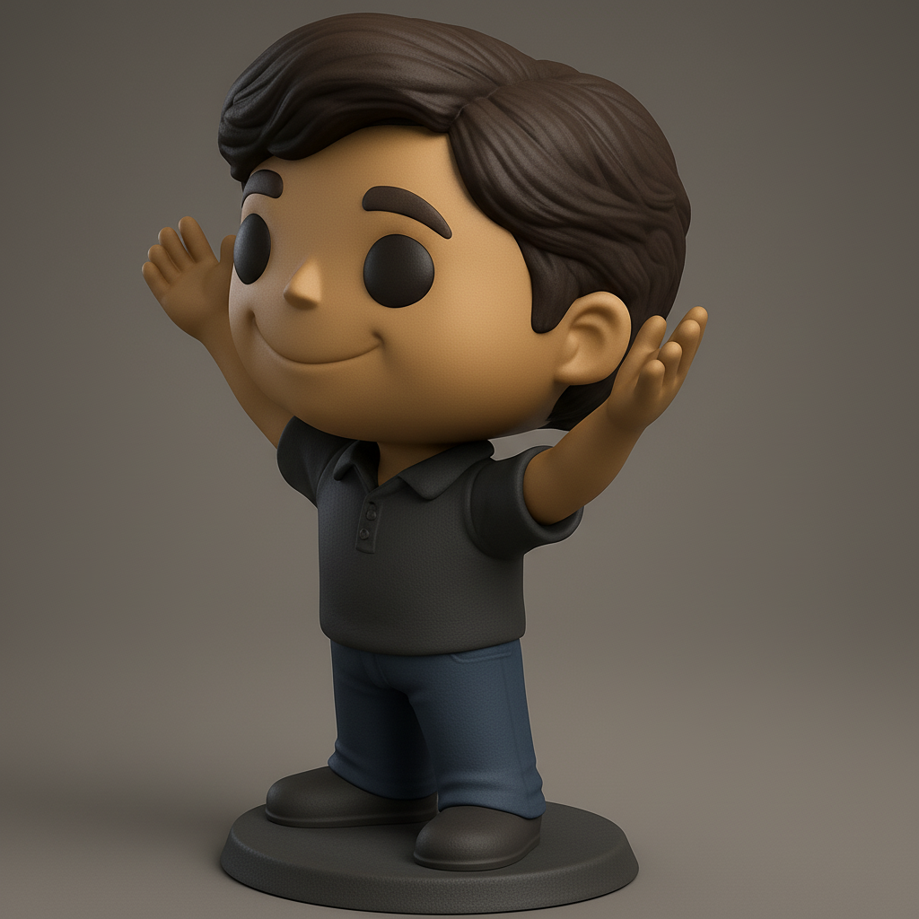 face anatomy 3d model-create 3d face model from photo_Open Arms Pop-Style Desk Buddy