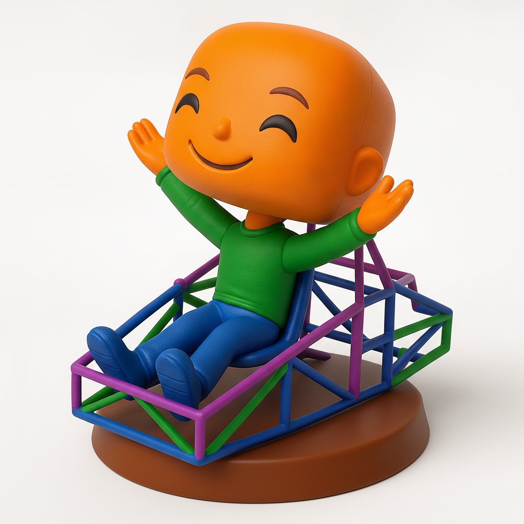 face to 3d model ai-3D portrait printing from photo_Happy Flyer Desk Buddy