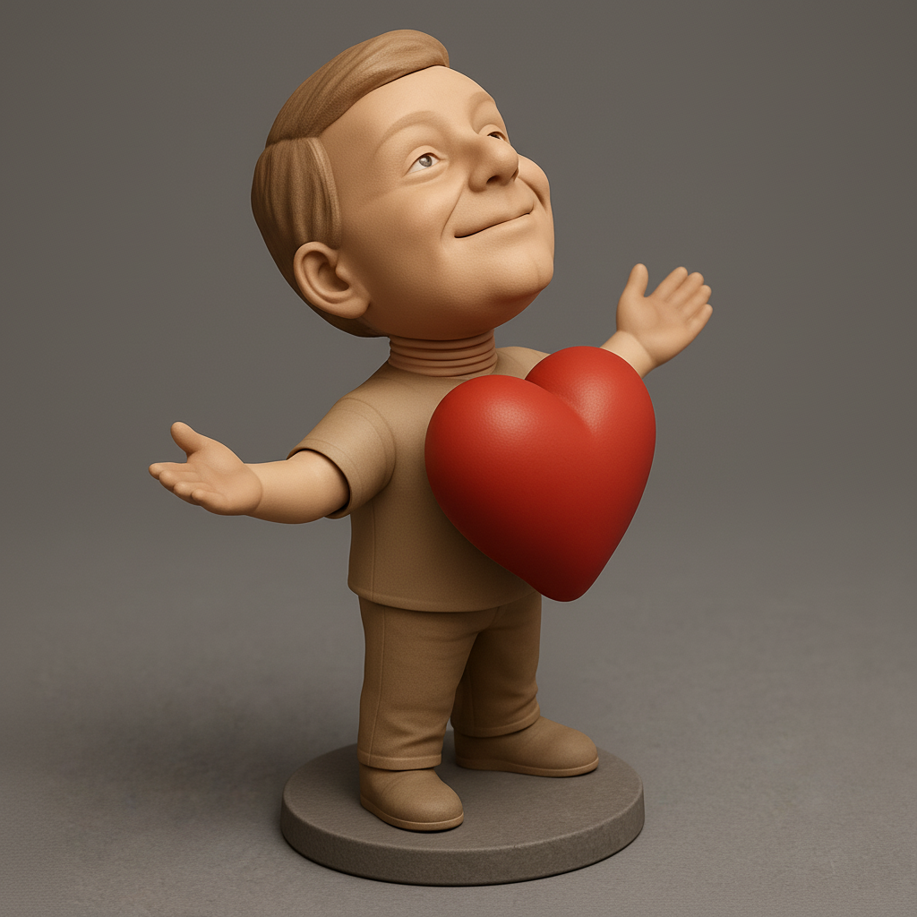 silhouette 3d printer maker-3d portrait printing_Love & Gratitude Bobblehead - Print Your Heart Out!