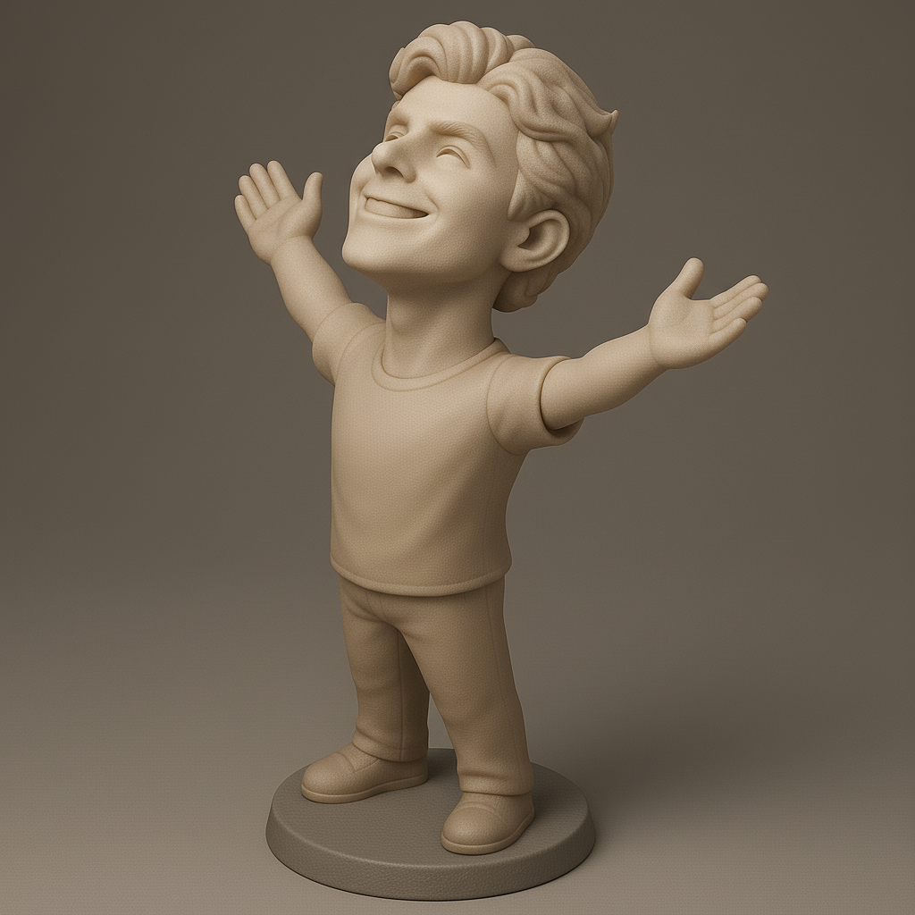 silhouette 3d printer maker-3d portrait printing_Joyful Celebration Figurine
