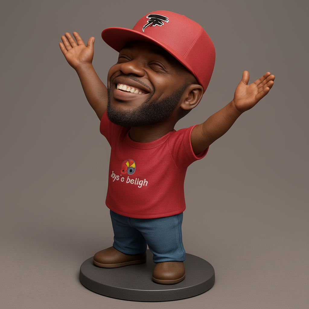 face anatomy 3d model-create 3d face model from photo_Uplifting Joy Bobblehead: A Celebration of Happiness