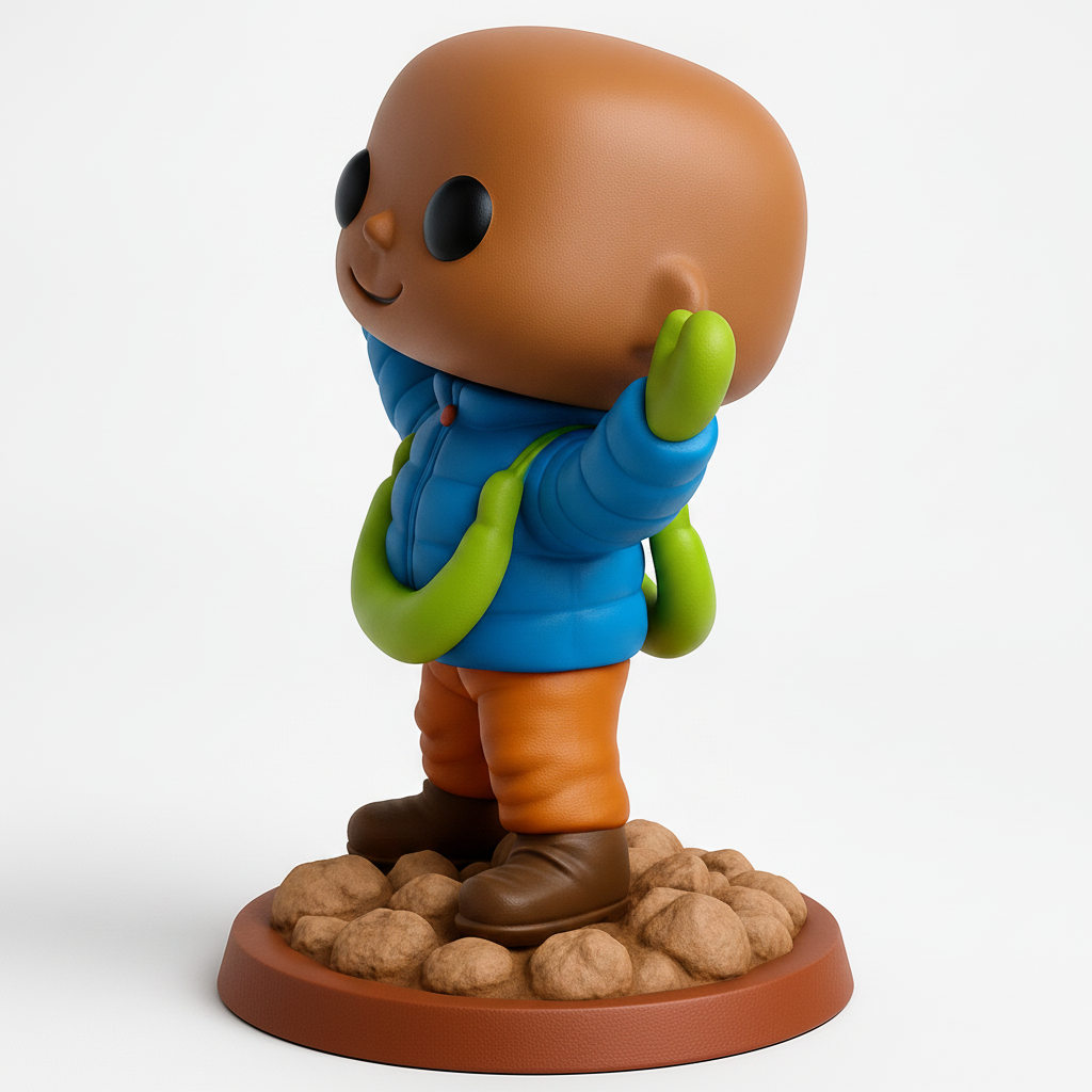 face anatomy 3d model-create 3d face model from photo_Happy Hiker Funko Style Collectible Figure