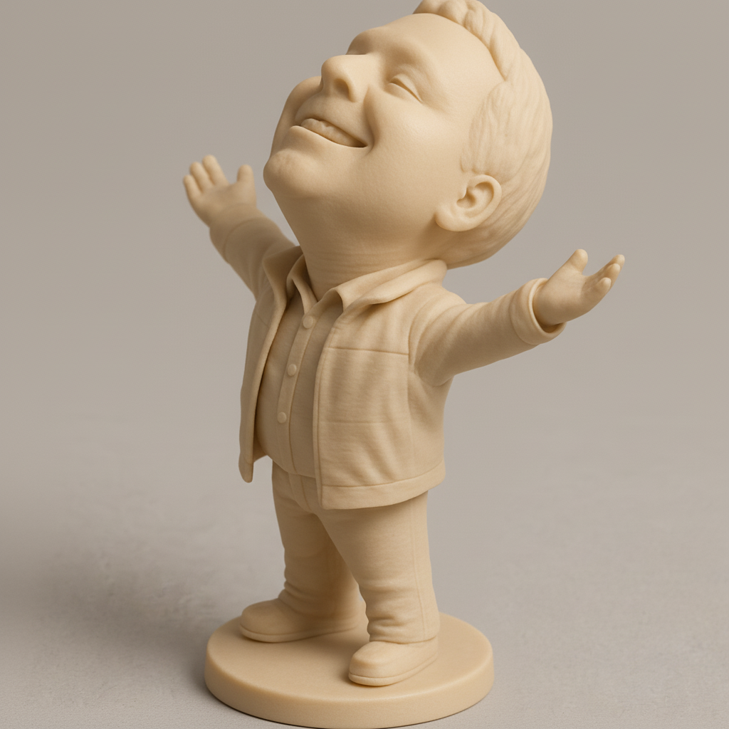 face anatomy 3d model-create 3d face model from photo_Uplifting 'Embrace Joy' Desk Companion