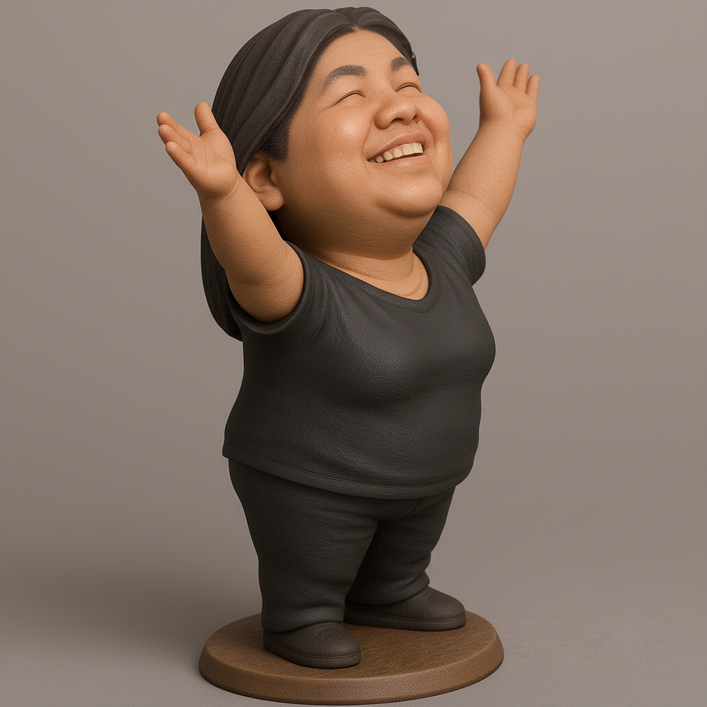 face anatomy 3d model-create 3d face model from photo_Joyful Figure with Outstretched Arms