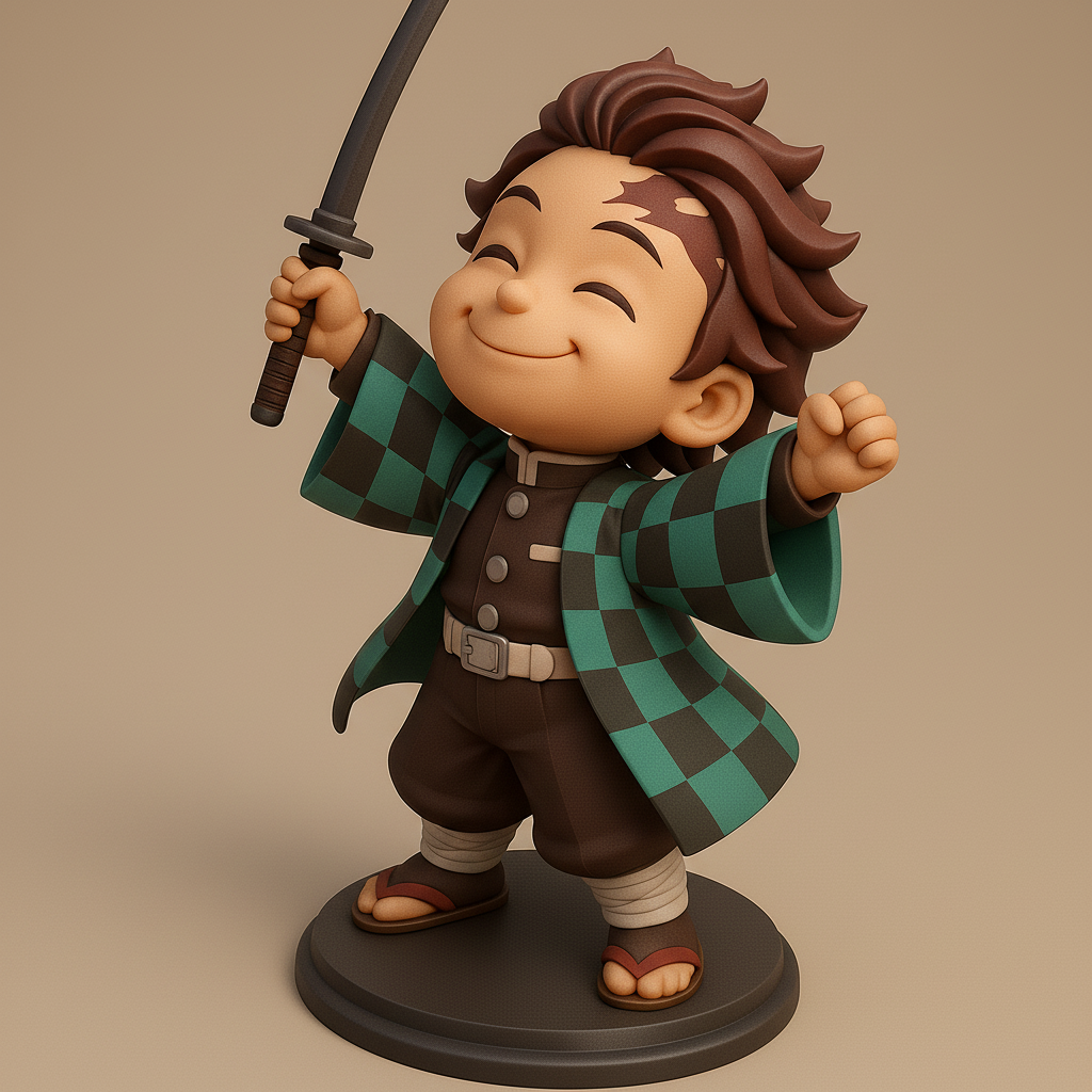 silhouette 3d printer maker-3d portrait printing_Tanjiro Kamado