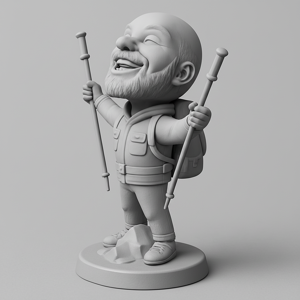 face anatomy 3d model-create 3d face model from photo_Triumphant Hiker - Celebrate Every Summit!