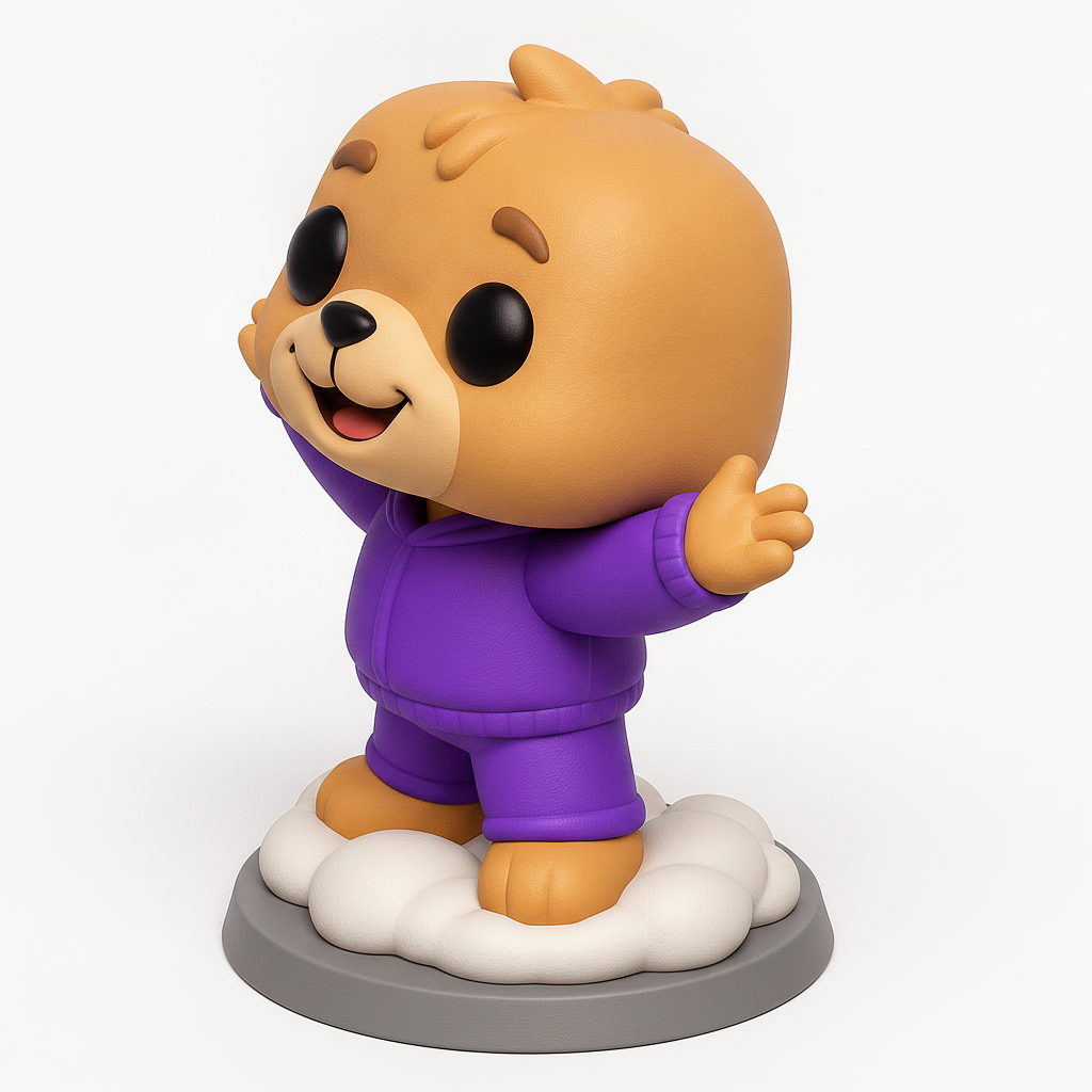 face to 3d model ai-3D portrait printing from photo_Happy Bear Collectible: Your Next Adorable 3D Print!