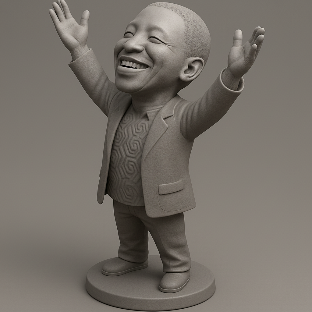 face anatomy 3d model-create 3d face model from photo_Spread Joy: Happy Arms Up Desk Sculpture