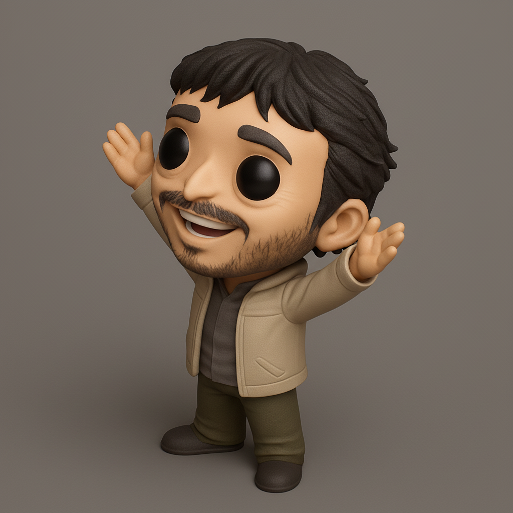 face anatomy 3d model-create 3d face model from photo_Joyful Funko-Style Collectible: Positive Vibes Display