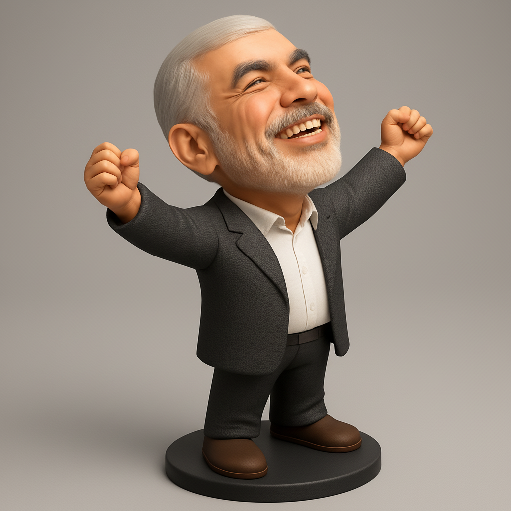 face anatomy 3d model-create 3d face model from photo_Celebrate Success: Triumphant Leader Figurine