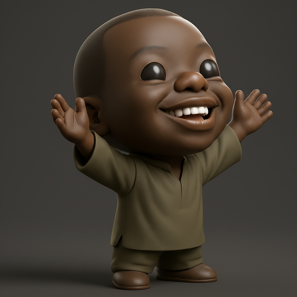 face to 3d model ai-3D portrait printing from photo_Joyful Little Friend: Happy Child Figurine